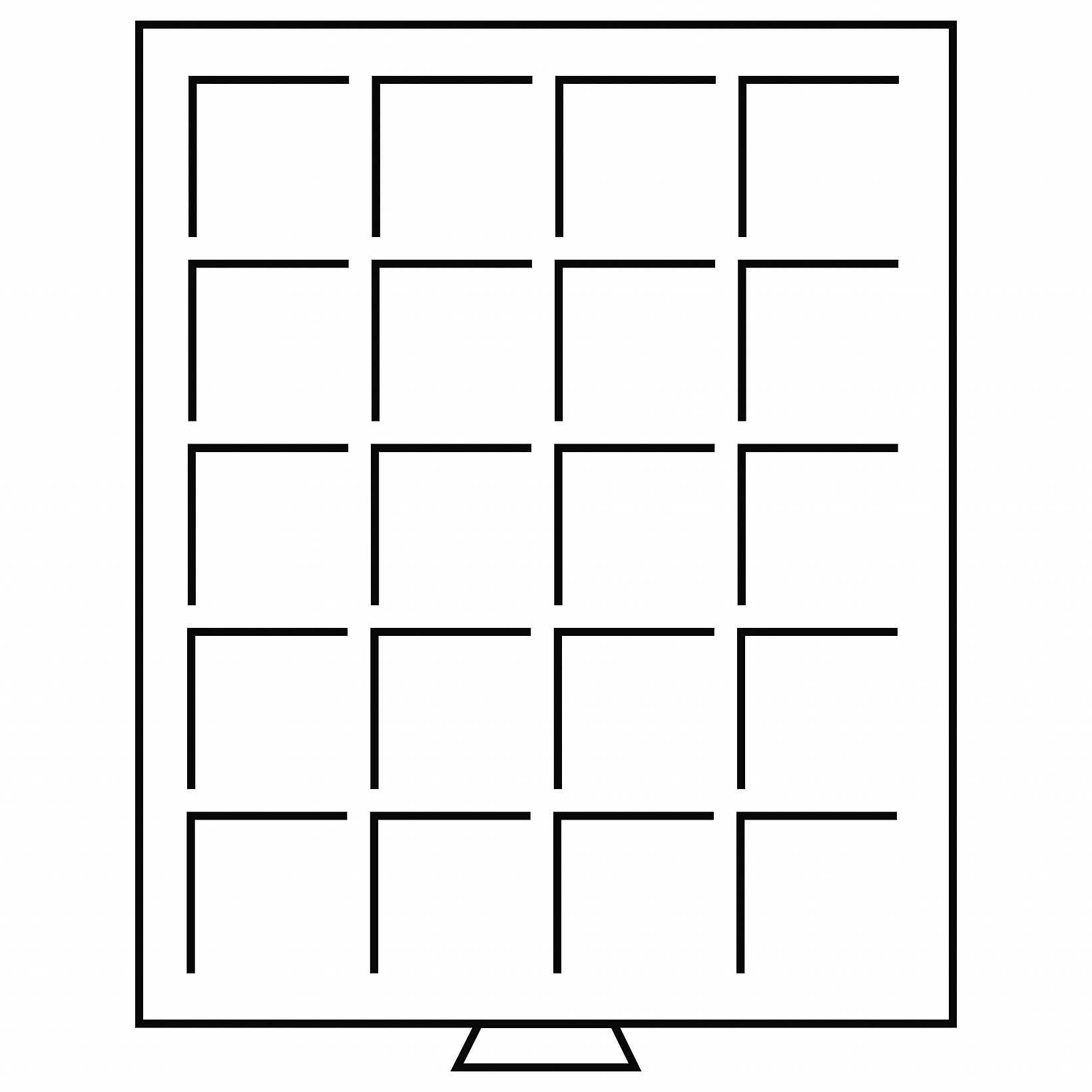 Tabuleiros MB 20 moedas 48x48mm